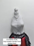 3d Printed Mythic Legions Scale Head 2.0 Female Holy Emblem Torso 1:12 6" Scale.