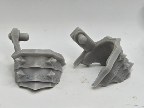 3d Printed Mythic Legions Scale Head 1.0 Armored Orc Pauldrons 1:12 6" Scale.