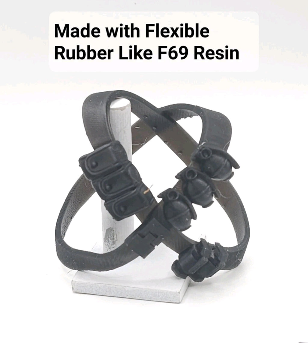 Custom 3d Printed Compatible Classified Legends Comic Multiverse Sabatour Double Bandolier Flexible  1:12 6" Scale.