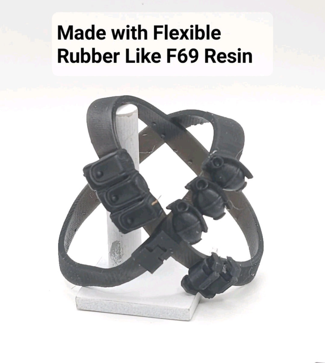 Custom 3d Printed Compatible Classified Legends Comic Multiverse Sabatour Double Bandolier Flexible  1:12 6" Scale.