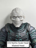 3d Printed Mythic Legions Scale Head 1.0 Masked Head  1:12 6" Scale.