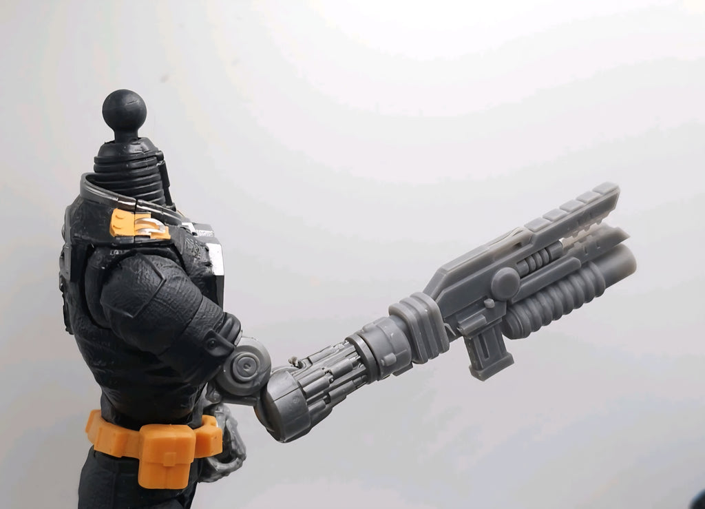 Custom 3d Printed Compatible Classified Legends Comic Multiverse Battle Android Accessory  1:12 6" Scale - Rail Gun Accessory