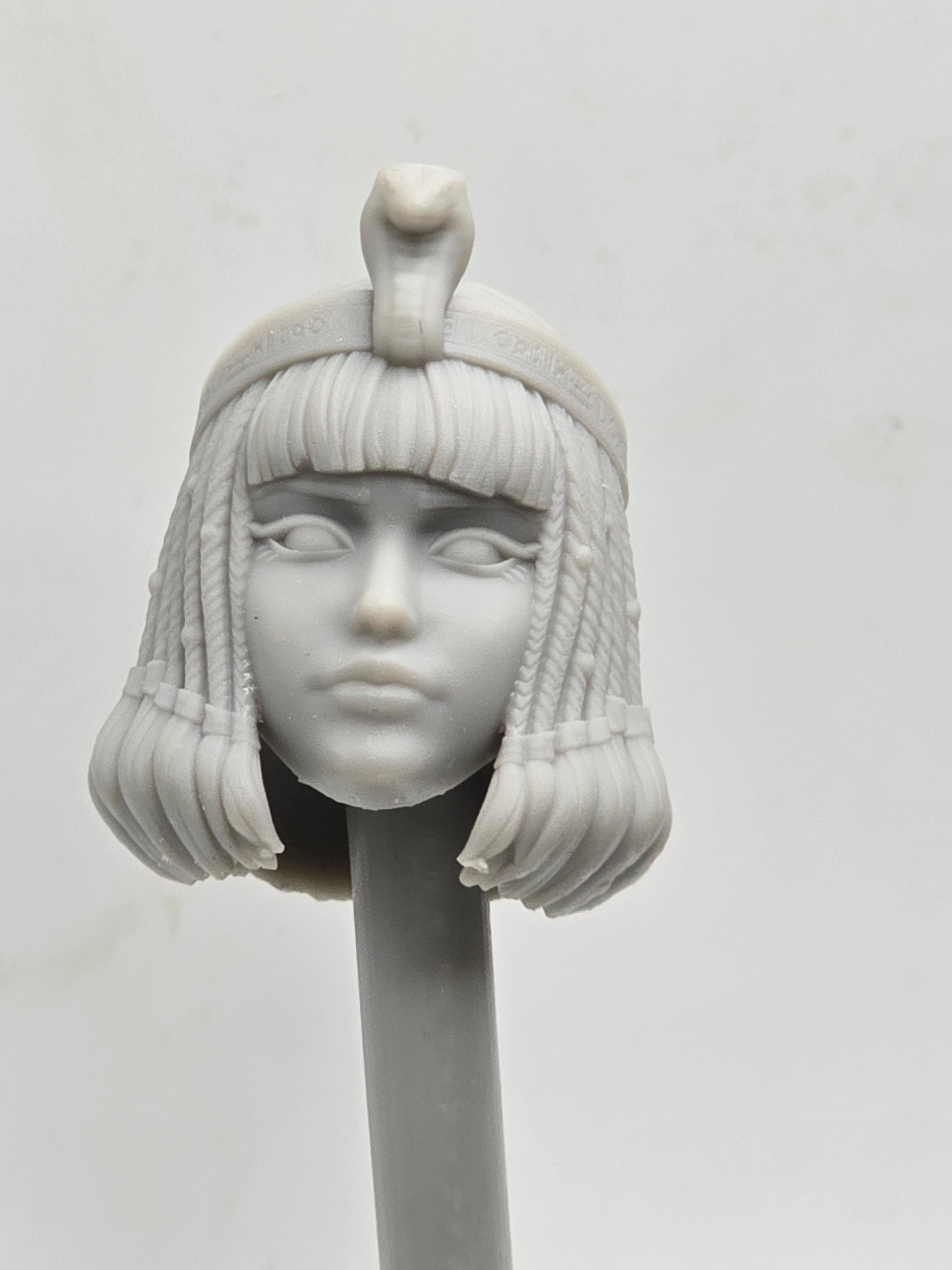 3d Printed Mythic Legions Scale Head 2.0 Goddess Isis Head#1  1:12 6" Scale.