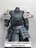 3d Printed Mythic Legions Scale Head 1.0 Skeleton Warrior Pauldrons 1:12 6" Scale.