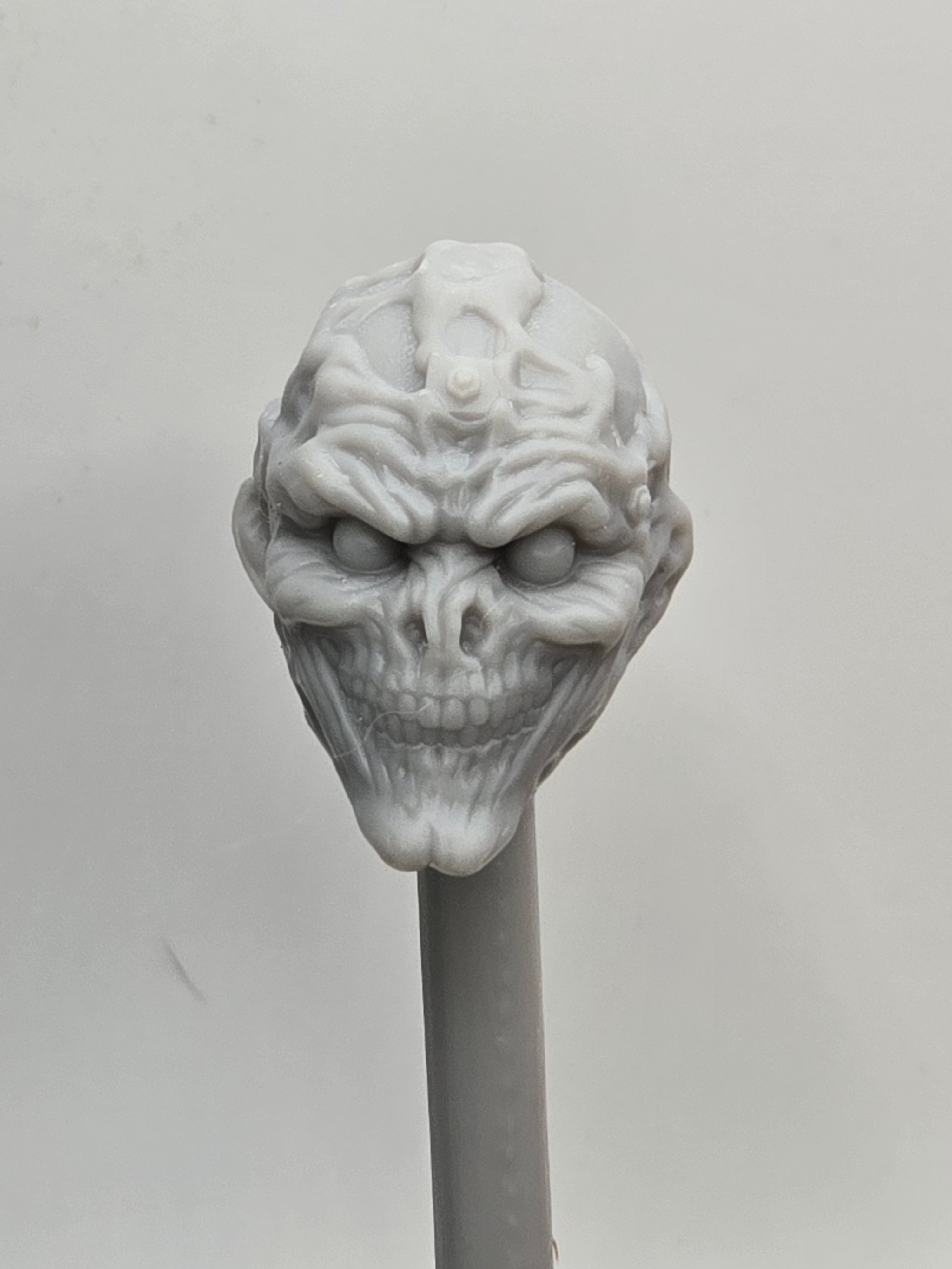 3d Printed Mythic Legions Scale Head 1.0 Unmasked Head  1:12 6" Scale.