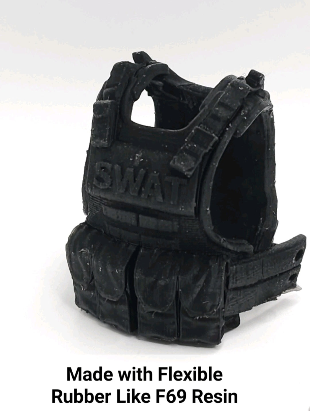 Custom 3d Printed Compatible Classified Legends Comic Multiverse SWAT Police Flexible Vest 1:12 6" Scale.