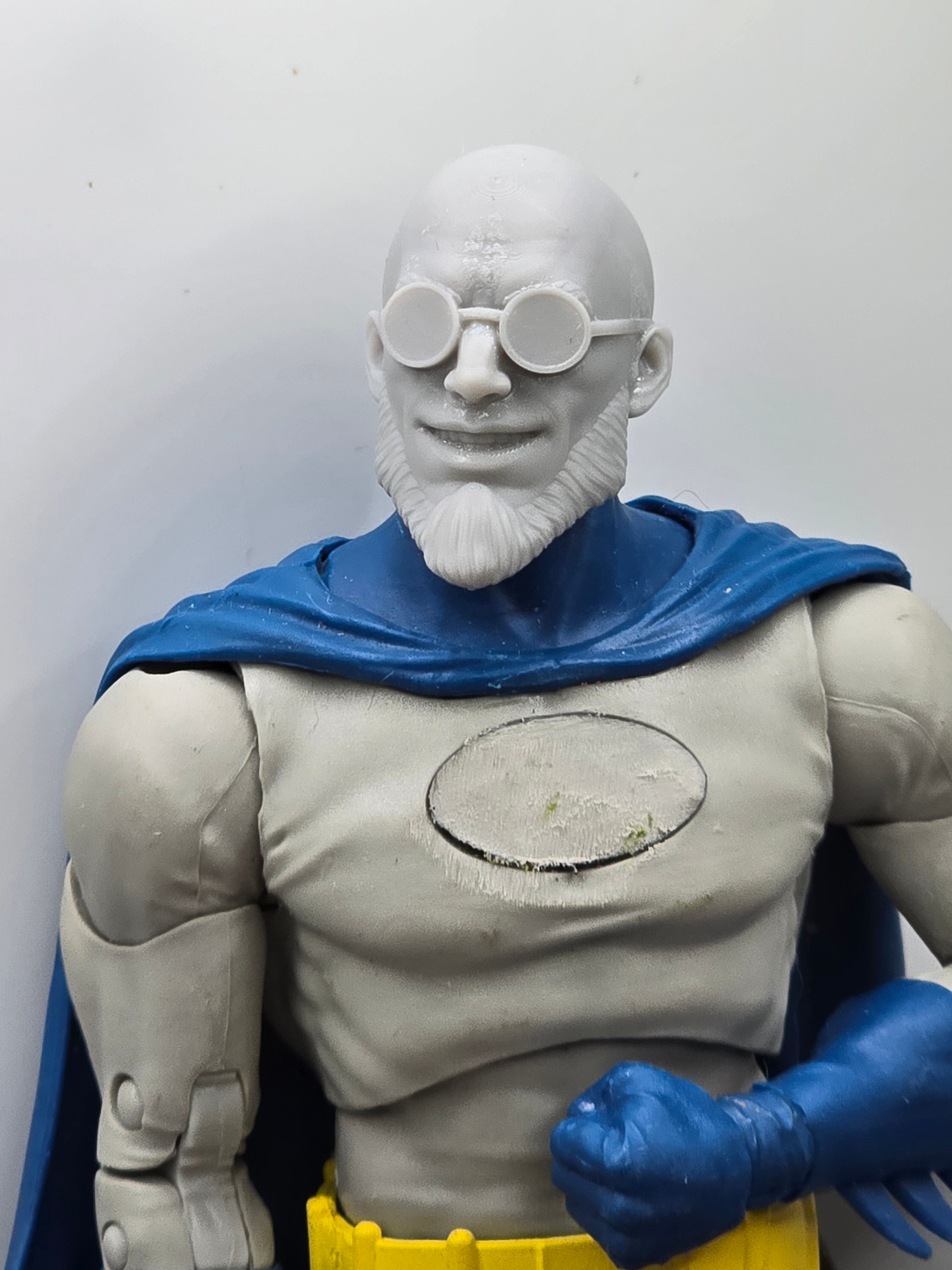 Custom 3d Printed Classified Legends Compatible Comic Multiverse Bat Man Hugo Scientist Heads 1/12 1-10 1/18 Scale