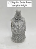 3d Printed Mythic Legions Scale Head 2.0 Vampire Knight Torso 1:12 6" Scale.