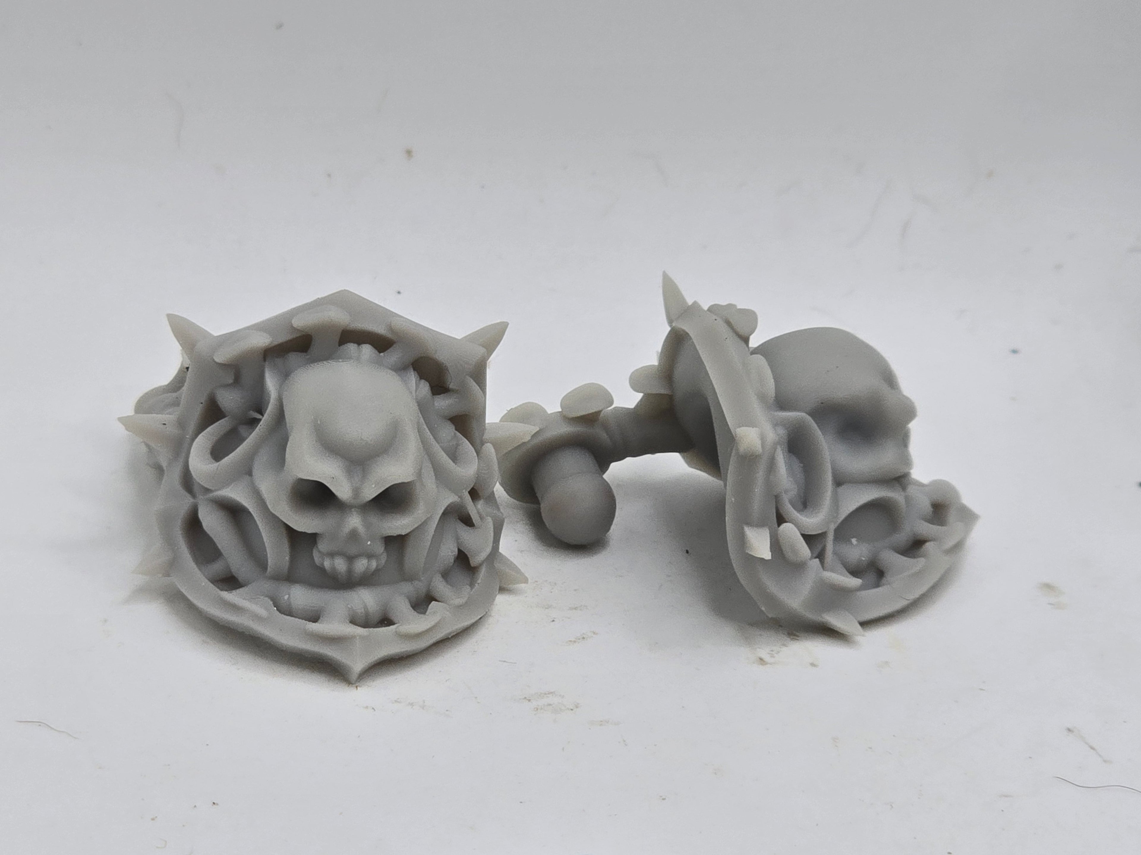 3d Printed Mythic Legions Scale Head 2.0 Priestess of Pain Pauldrons 1:12 6" Scale.