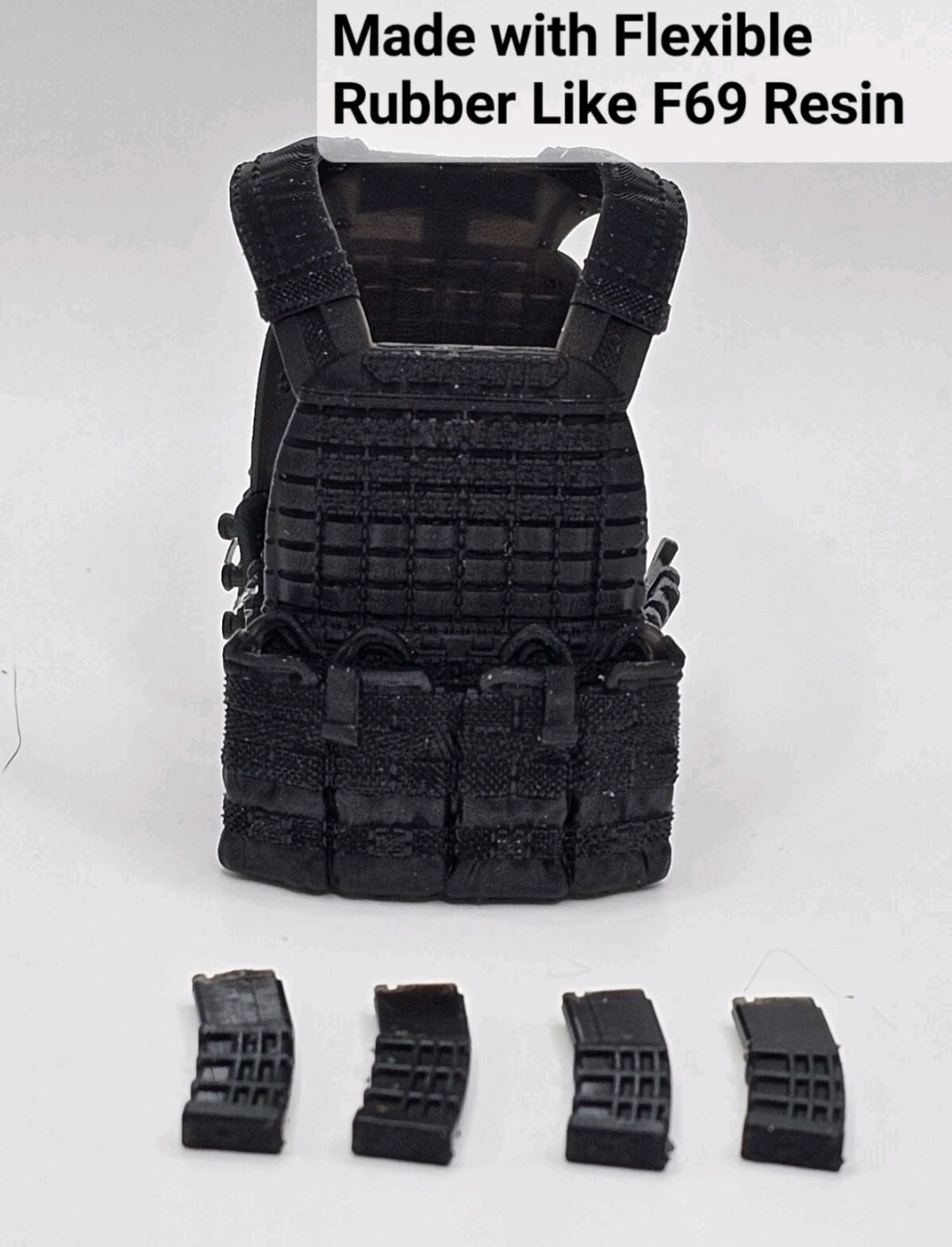 Custom 3d Printed Compatible Classified Legends Comic Multiverse Tacticle v2 Flexible Vest 1:12 6" Scale.