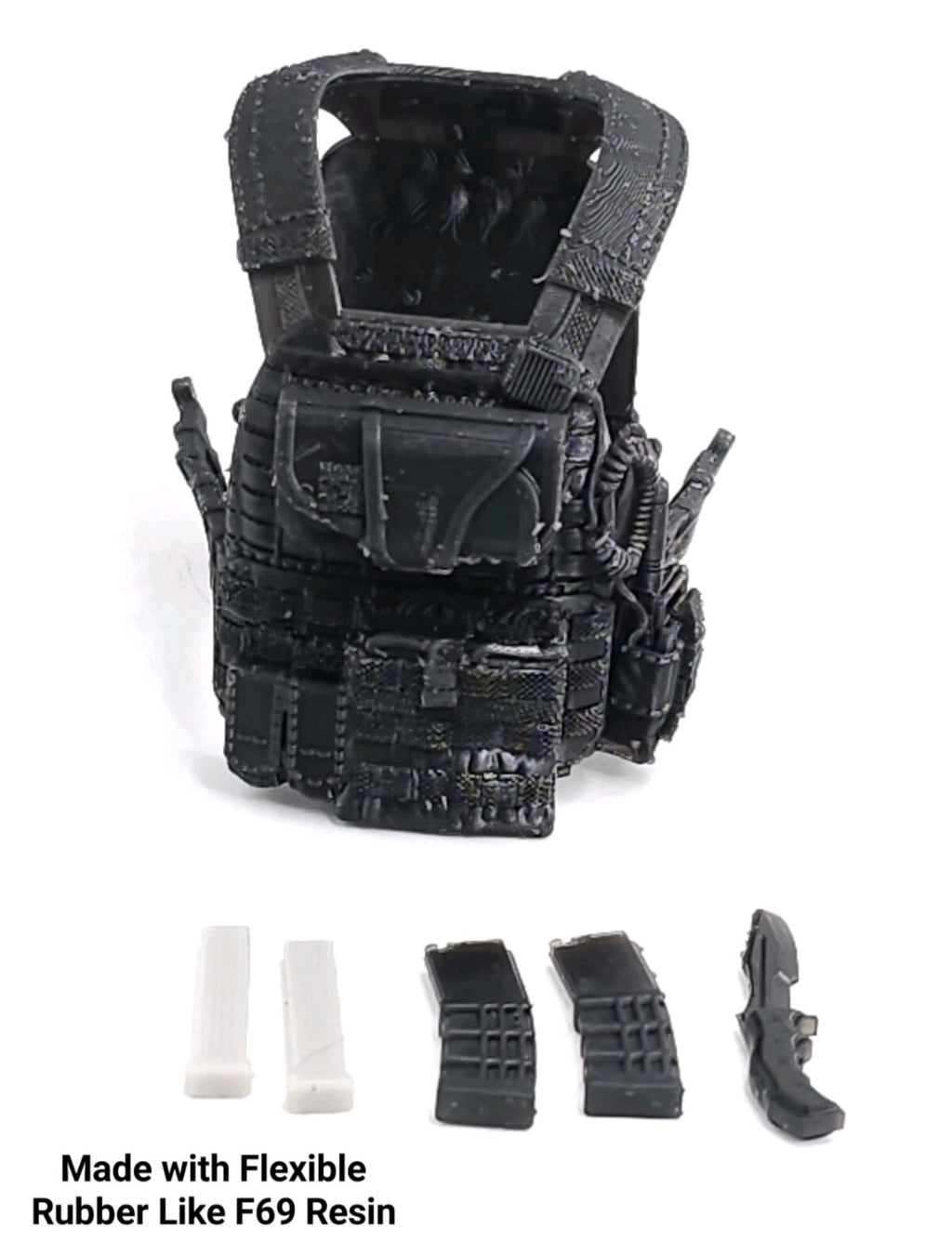 Custom 3d Printed Compatible Classified Legends Comic Multiverse Tacticle v4 Flexible Vest 1:12 6" Scale.