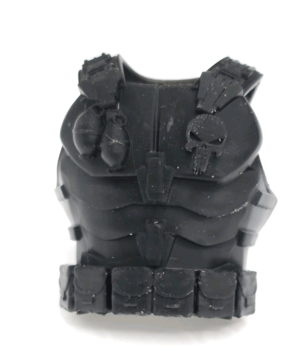 Custom 3d Printed Compatible Classified Legends Comic Multiverse Punishment Man v2 Flexible Vest 1:12 6" Scale.