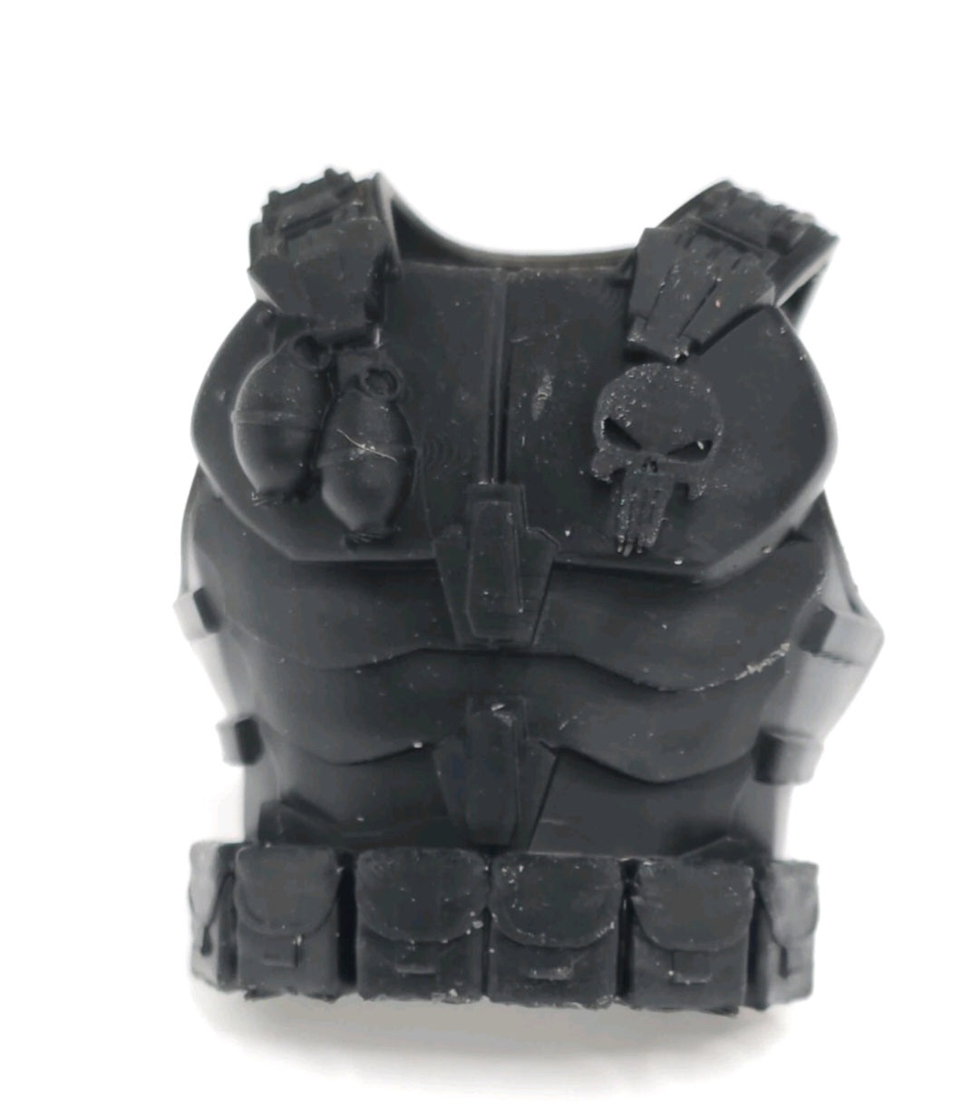 Custom 3d Printed Compatible Classified Legends Comic Multiverse Punishment Man v2 Flexible Vest 1:12 6" Scale.