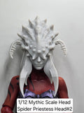 3d Printed Mythic Legions Scale Head 2.0 Spider Priestess Head#2  1:12 6" Scale.