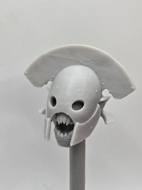 3d Printed Mythic Legions Scale Head 1.0 Orc Uruk Hai Helmet Head#2  1:12 6" Scale.