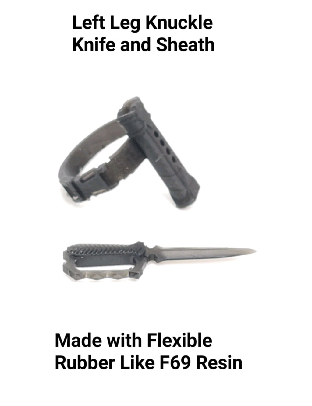 Custom 3d Printed Compatible Classified Legends Comic Multiverse Flexible Knuckle Knife Sheath 1:12 6" Scale.