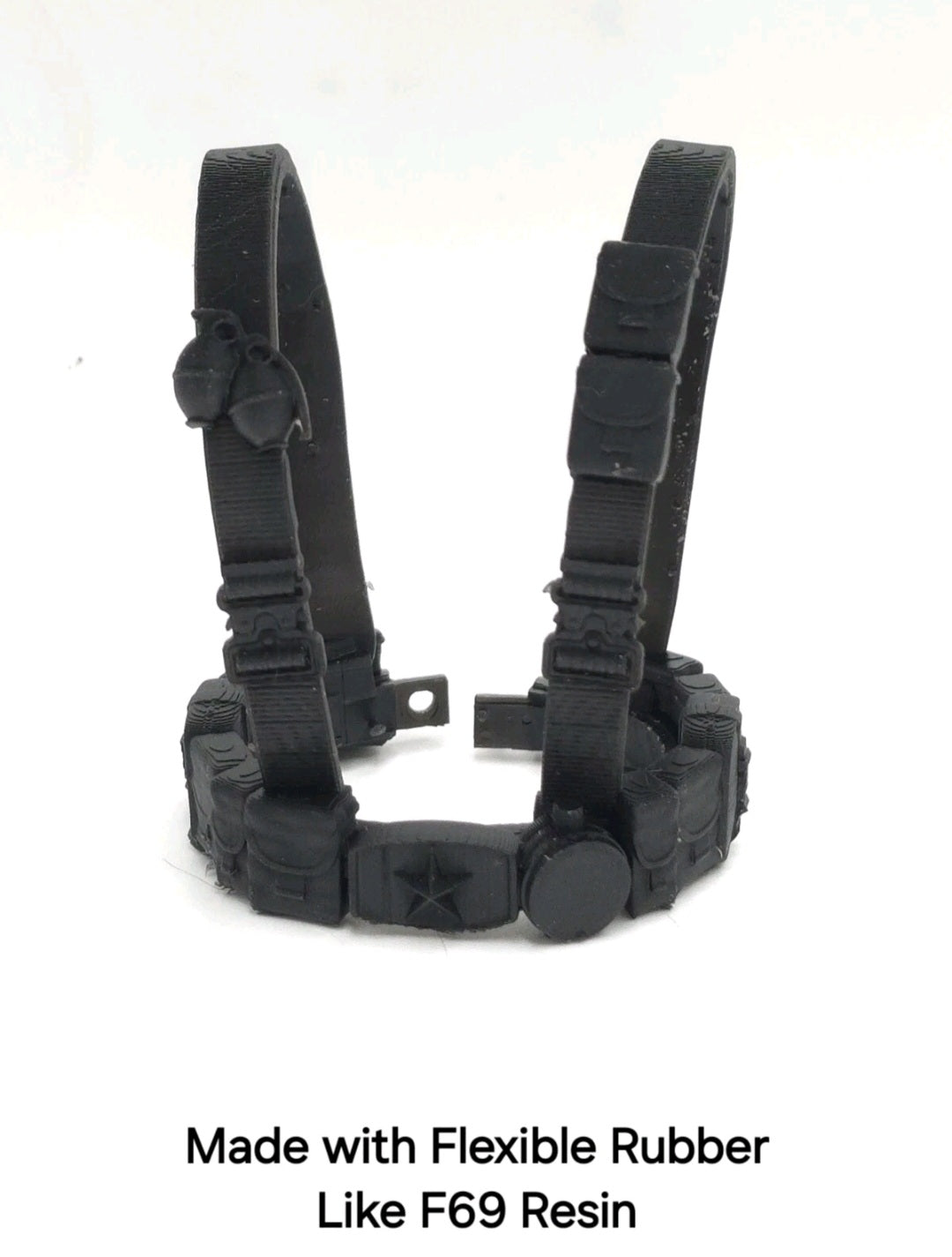 Custom 3d Printed Compatible Classified Legends Comic Multiverse Shrage Web Gear Flexible Vest 1:12 6" Scale.