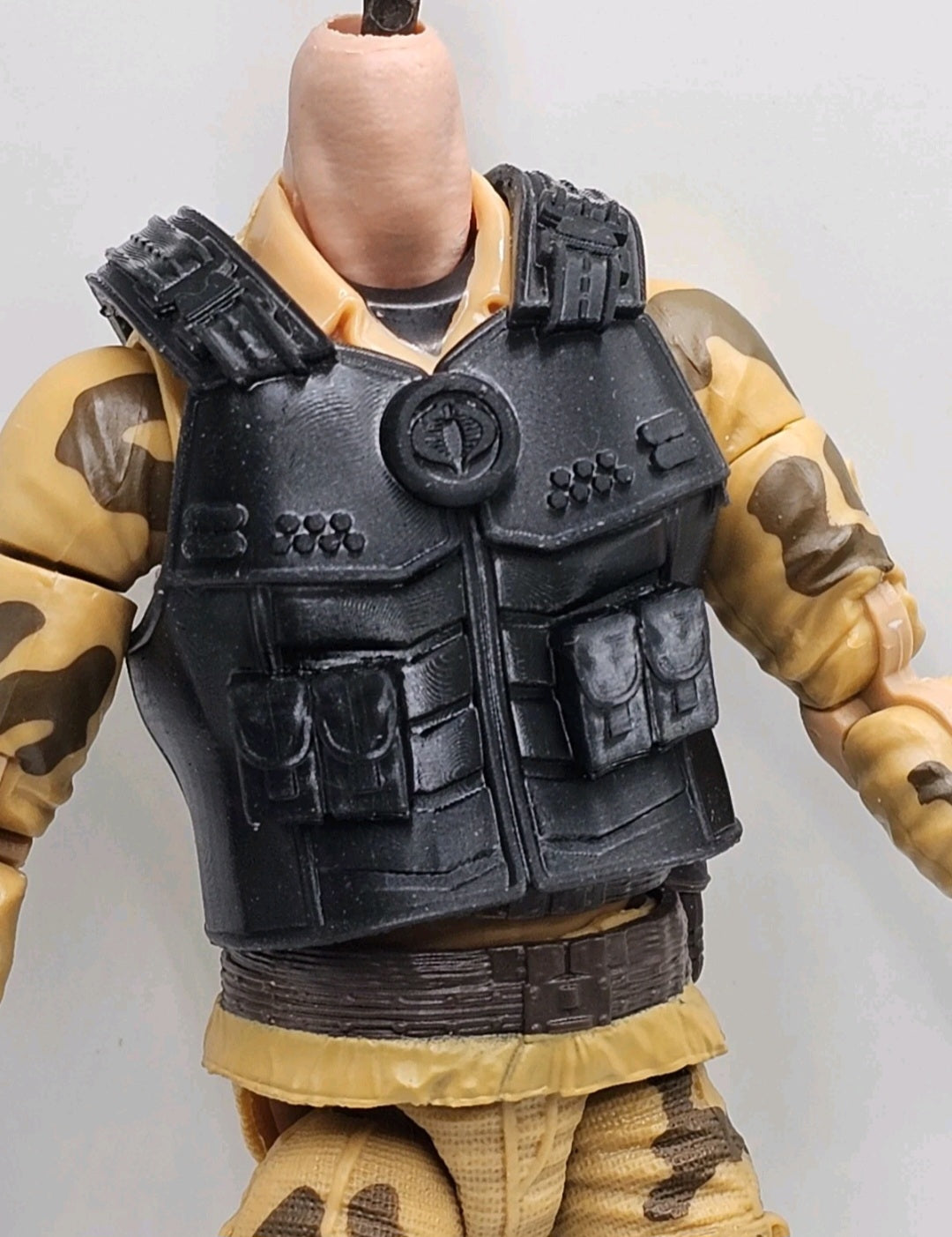 Custom 3d Printed Compatible Classified Legends Comic Multiverse Cobra v1 Flexible Vest 1:12 6" Scale.