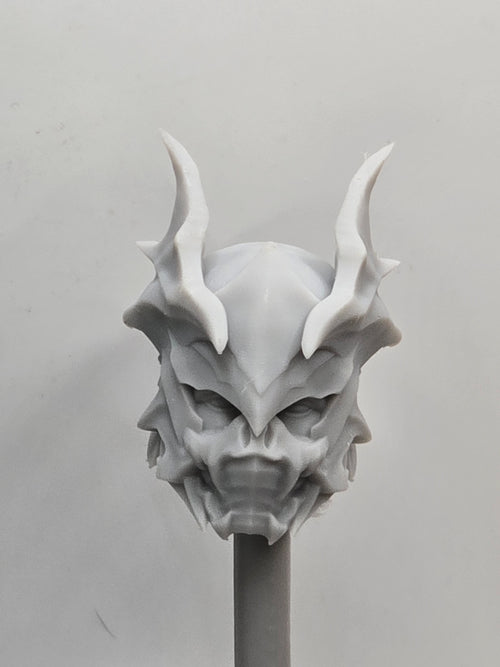 3d Printed Mythic Legions Scale Head 1.0 Vampire Knight Head#2  1:12 6" Scale.