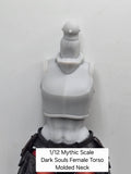 3d Printed Mythic Legions Scale Head 2.0 Female Dark Souls Torso 1:12 6" Scale.