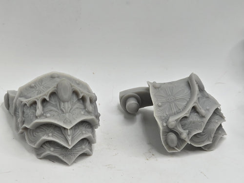 3d Printed Mythic Legions Scale Head 1.0 King of Knights Pauldrons 1:12 6" Scale.