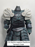 3d Printed Mythic Legions Scale Head 1.0 Saracen Cloak Pauldrons 1:12 6" Scale.