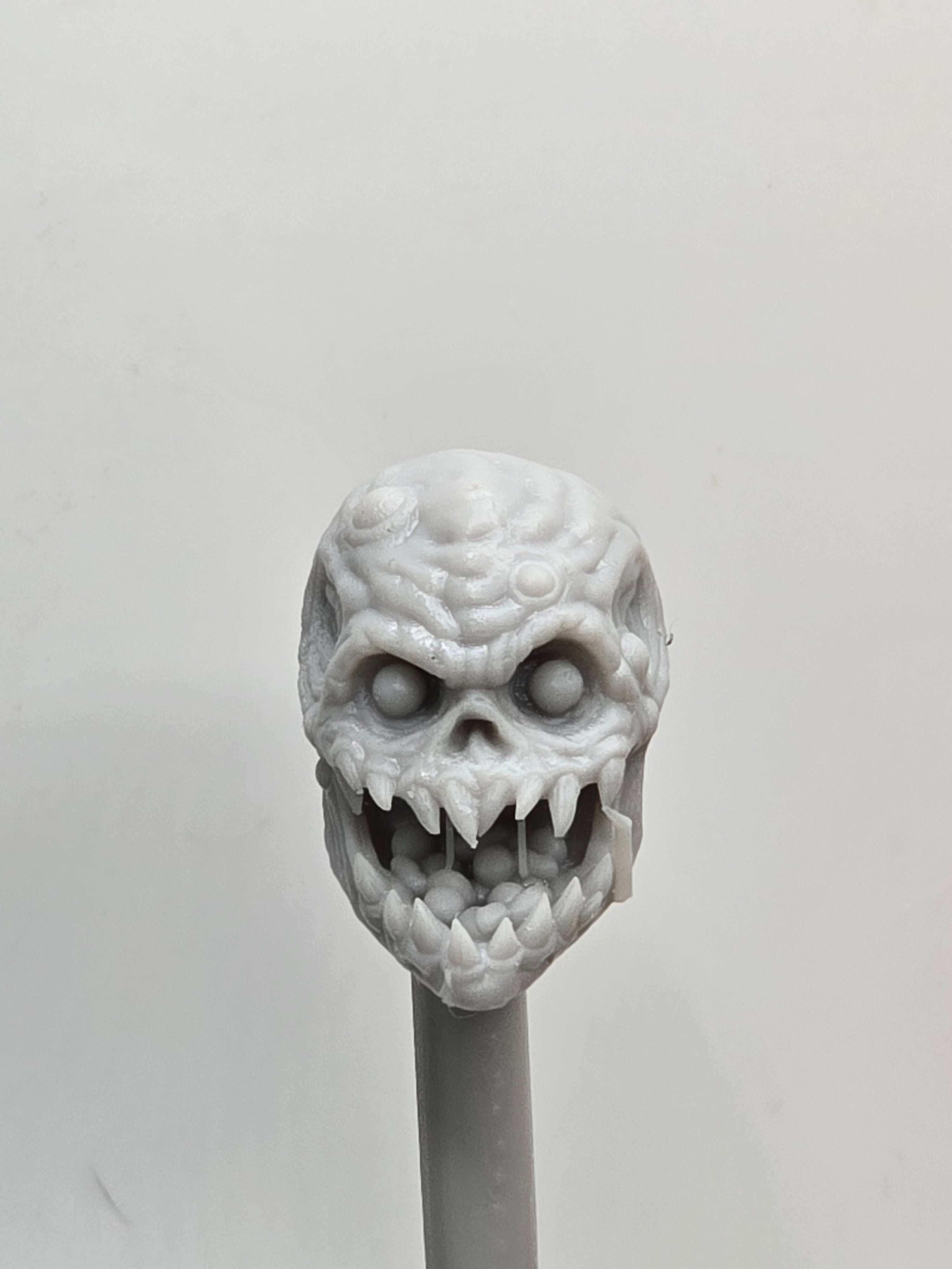 3d Printed Mythic Legions Scale Head 1.0 Candy Monster Head  1:12 6" Scale.