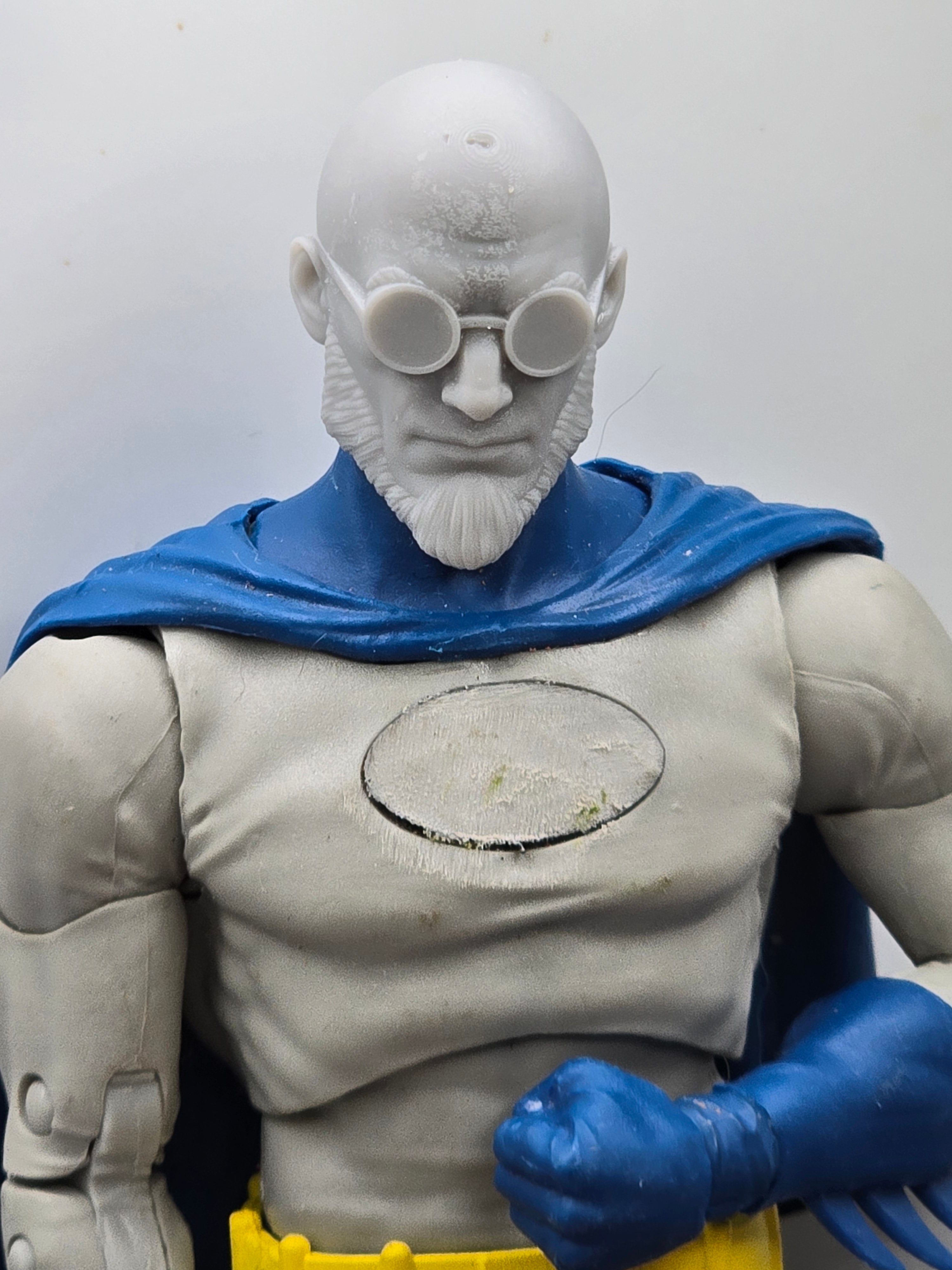 Custom 3d Printed Classified Legends Compatible Comic Multiverse Bat Man Hugo Scientist Heads 1/12 1-10 1/18 Scale