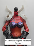 3d Printed Mythic Legions Scale Head 2.0 Dancer Pauldrons 1:12 6" Scale.