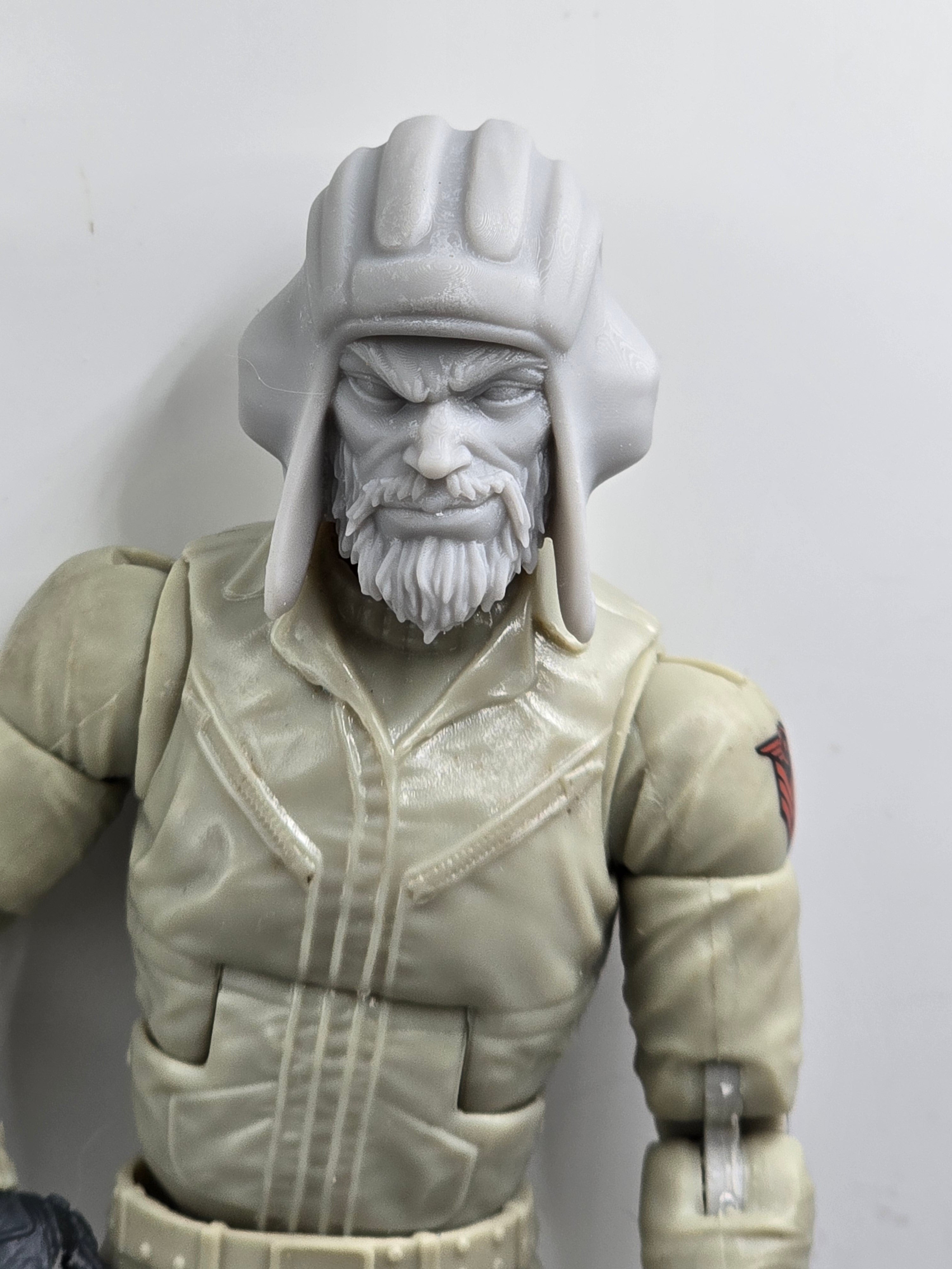Custom 3d Printed Classified Legends Compatible Comic Multiverse Russian Pilot Head 1/12 1-10 1/18 Scale