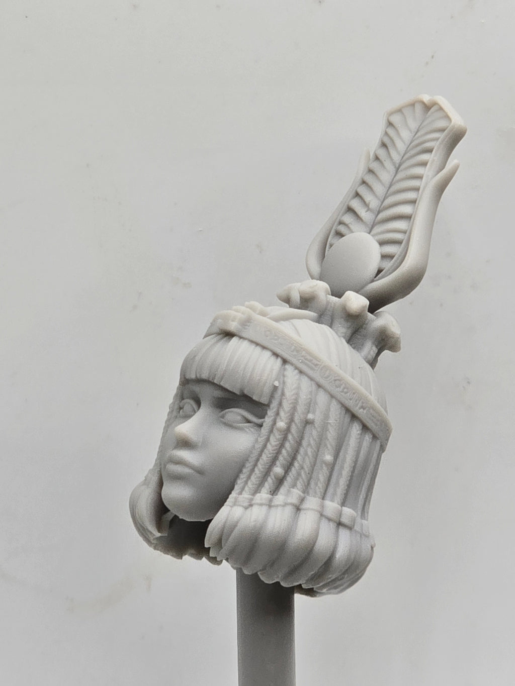3d Printed Mythic Legions Scale Head 2.0 Goddess Isis Head#2  1:12 6" Scale.