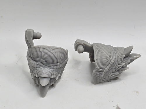 3d Printed Mythic Legions Scale Head 1.0 Mind Predator Pauldrons 1:12 6" Scale.