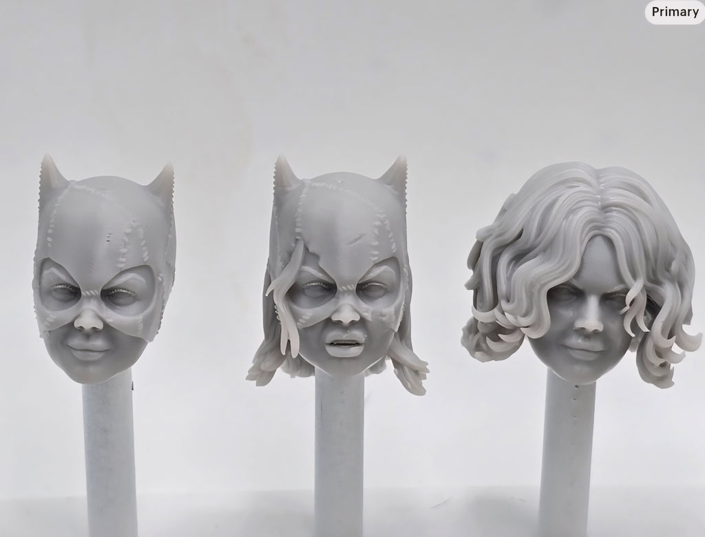 Custom 3d Printed Classified Legends Compatible Comic Multiverse Bat Man Woman Cat Kyle Heads 1/12 1-10 1/18 Scale