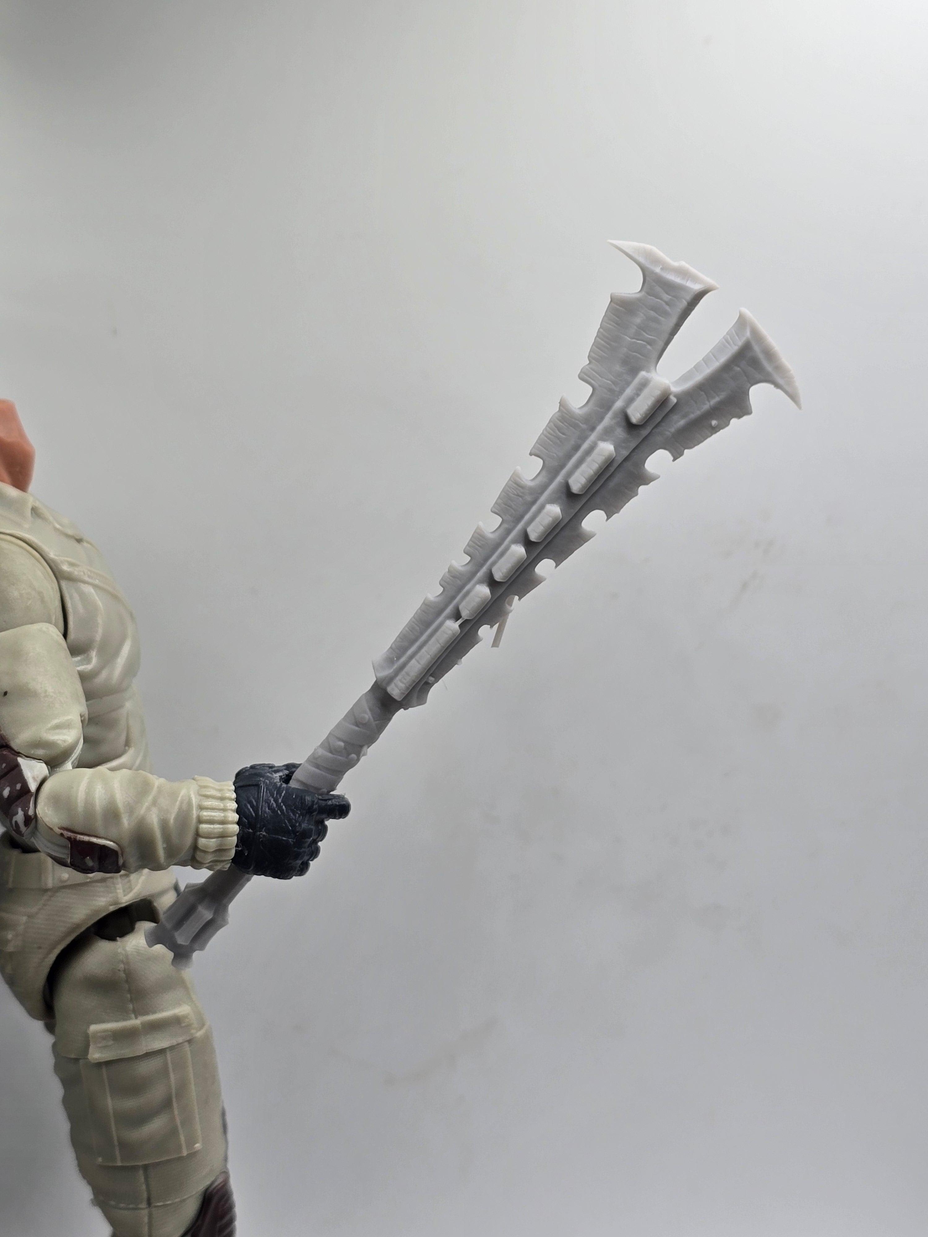 Custom 3d Printed Compatible Classified Legends Comic Mythic Legions  Multiverse Ring Movie Orc Mace  1:12 6" Scale.