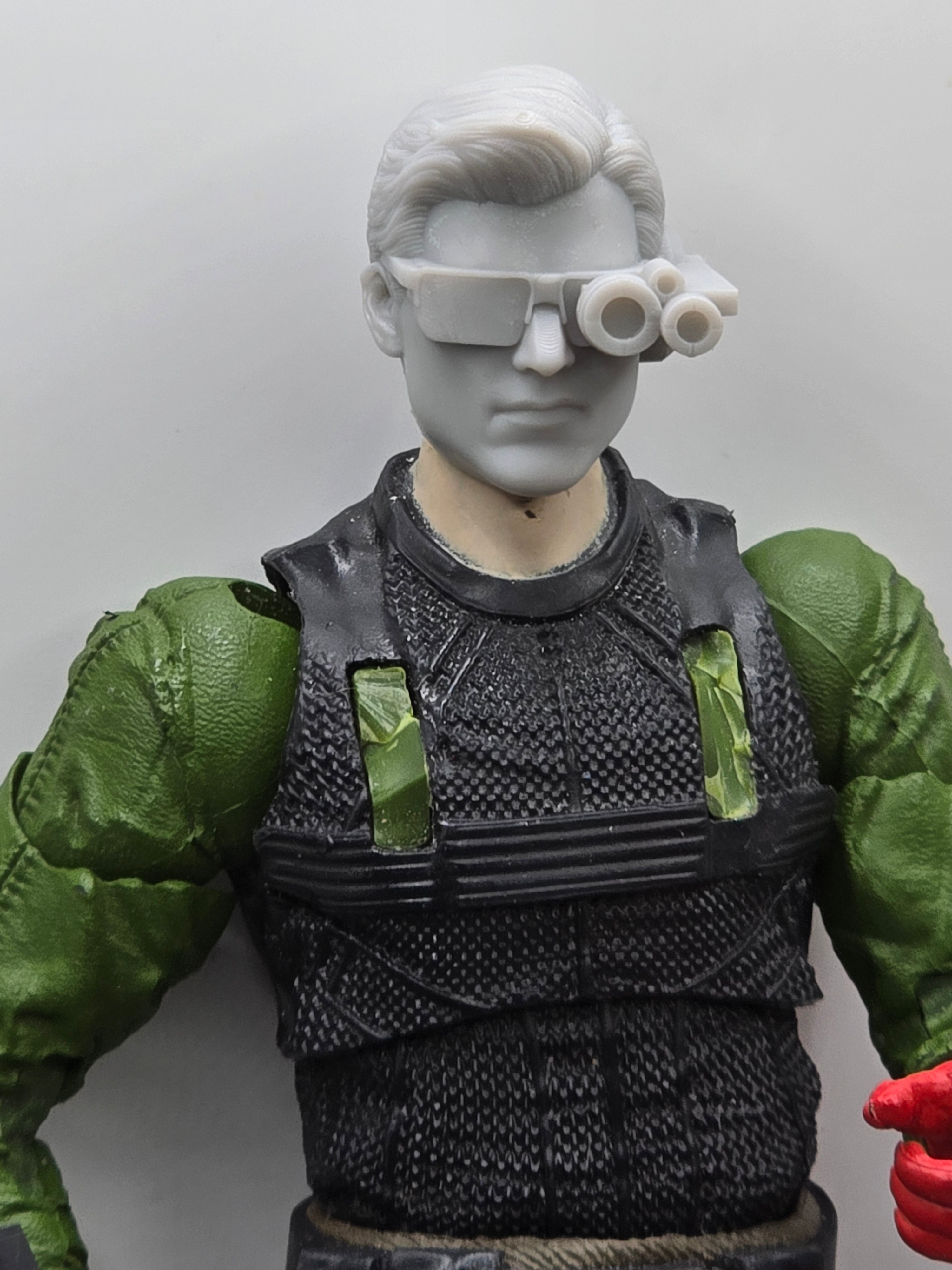 Custom 3d Printed Classified Legends Compatible Comic Multiverse Doctor Dexter Head#2 1/12 1-10 1/18 Scale