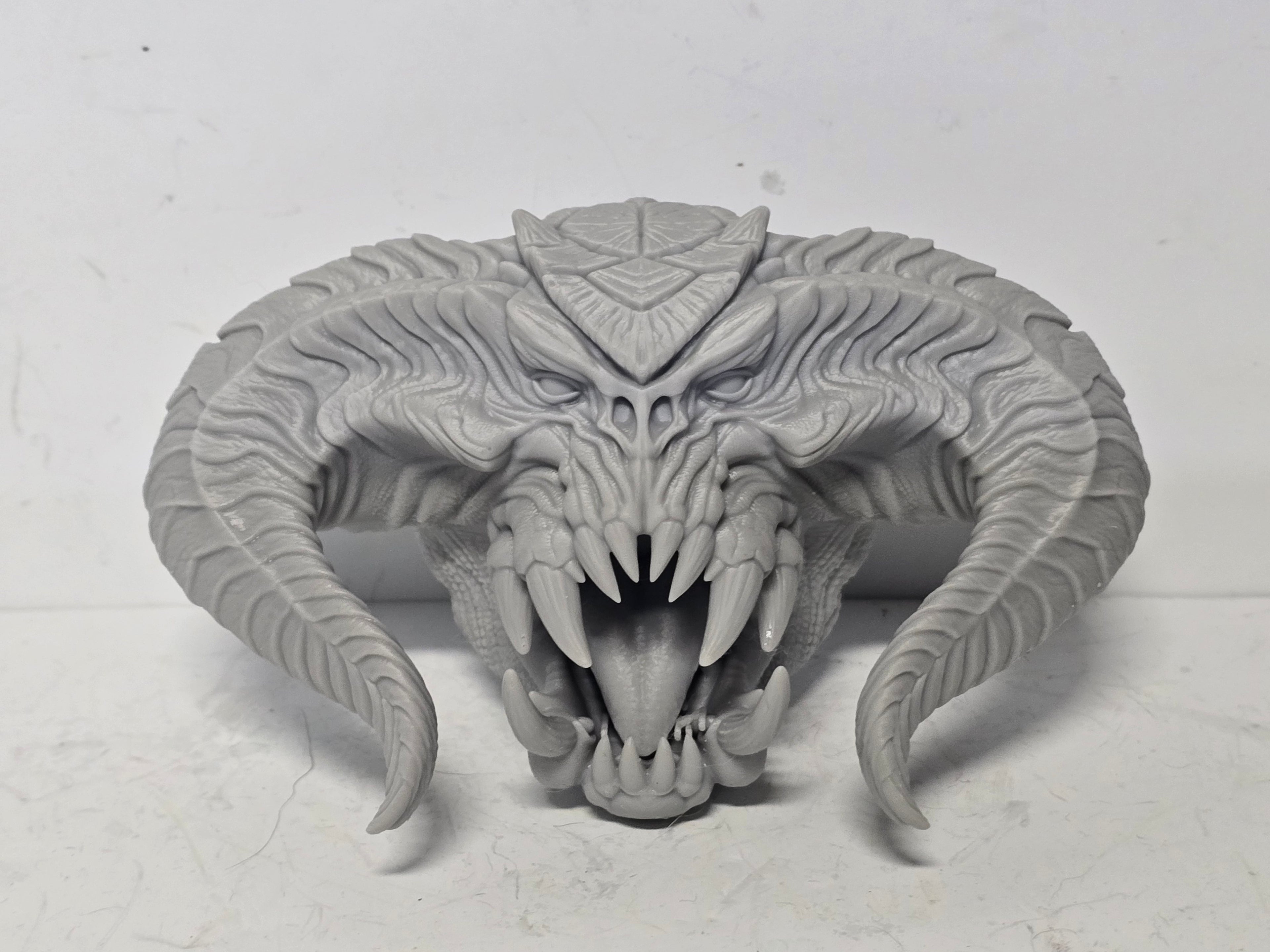 3d Printed Mythic Legions Troll Scale Head Balrog Demon Head  1:12 6" Scale.