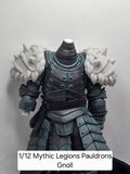 3d Printed Mythic Legions Scale Head 1.0 Gnoll Pauldrons 1:12 6" Scale.