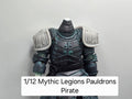 3d Printed Mythic Legions Scale Head 1.0 Pirate Pauldrons 1:12 6" Scale.