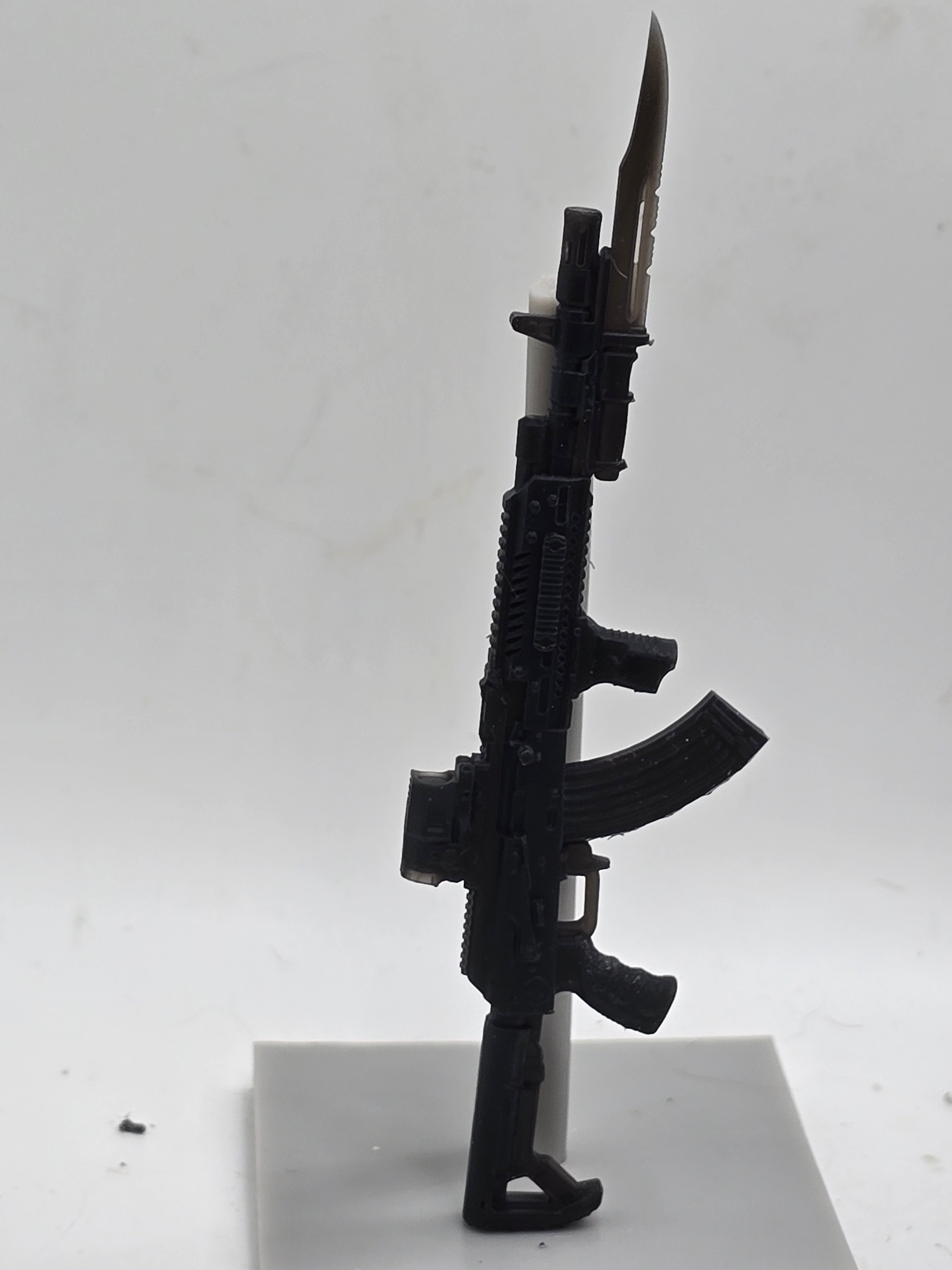 Custom 3d Printed Classified Legends Compatible Comic Multiverse Bayonet AK-47 Machine Gun Toy 1/12 1-10 1/18 Scale