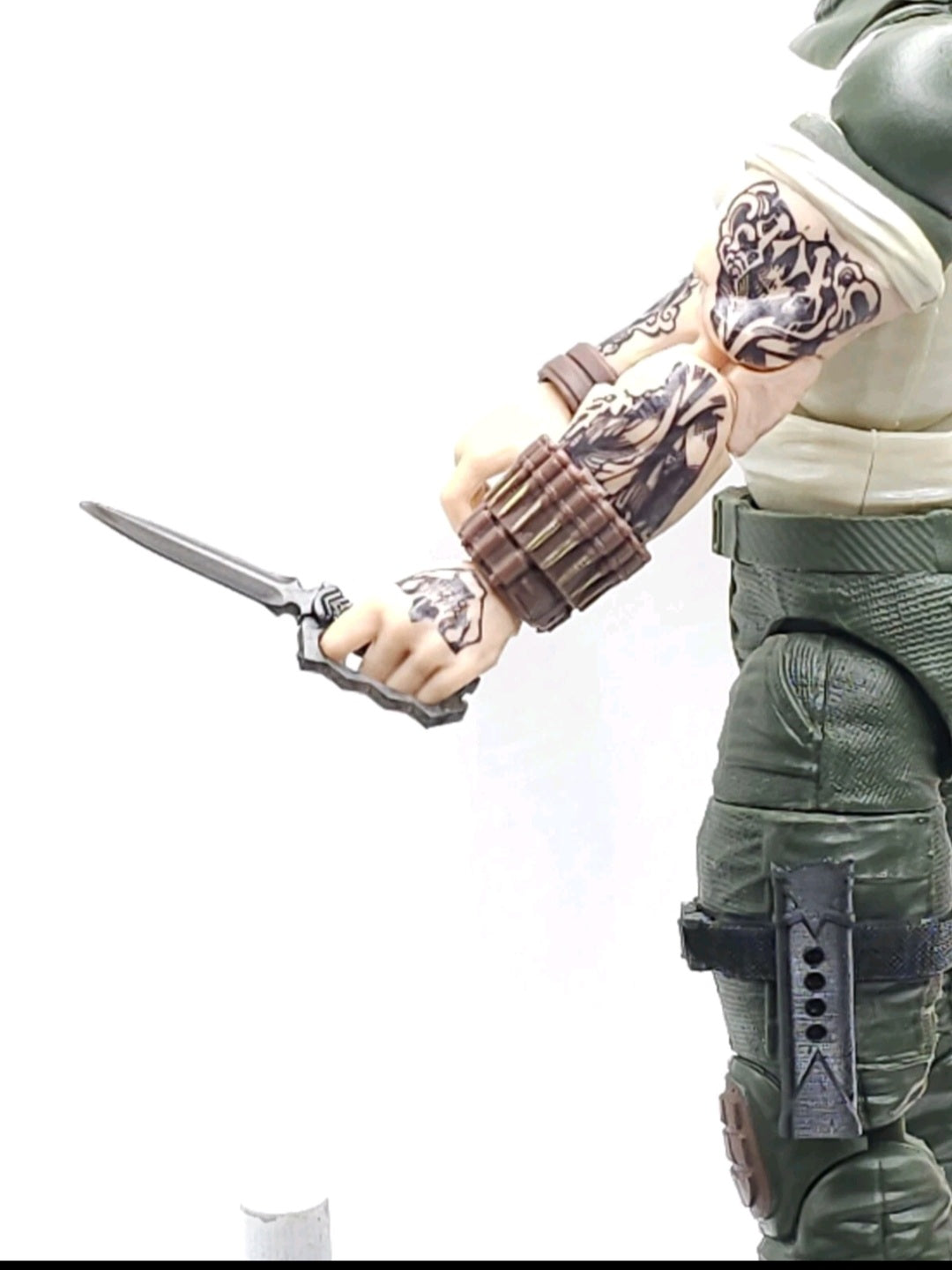 Custom 3d Printed Compatible Classified Legends Comic Multiverse Flexible Knuckle Knife Sheath 1:12 6" Scale.