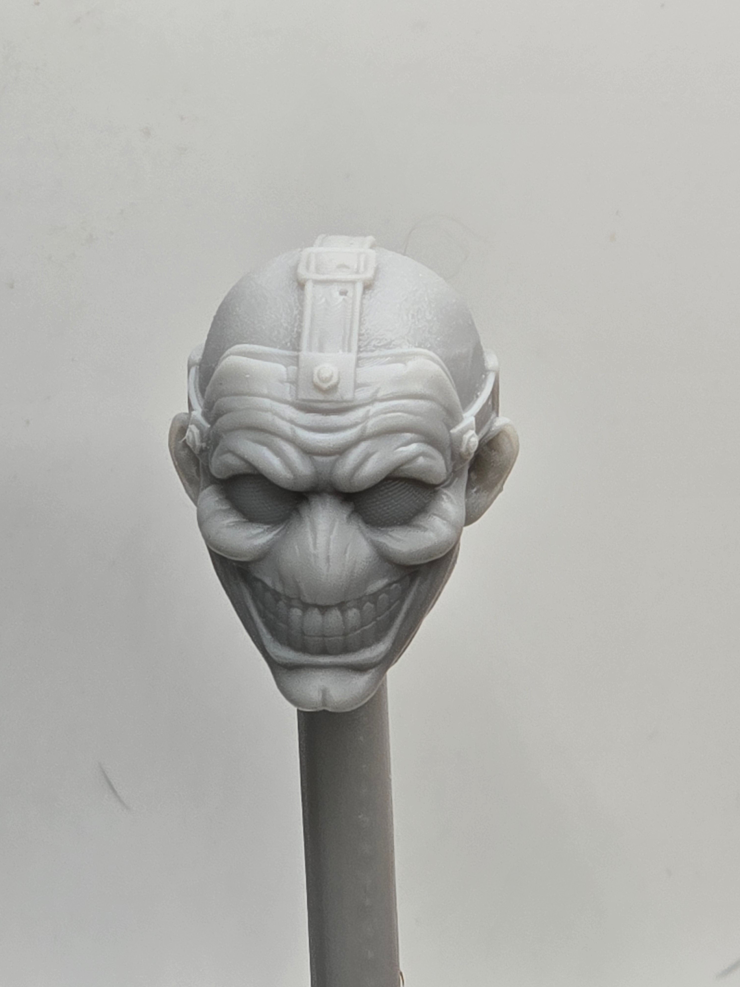 3d Printed Mythic Legions Scale Head 1.0 Masked Head  1:12 6" Scale.