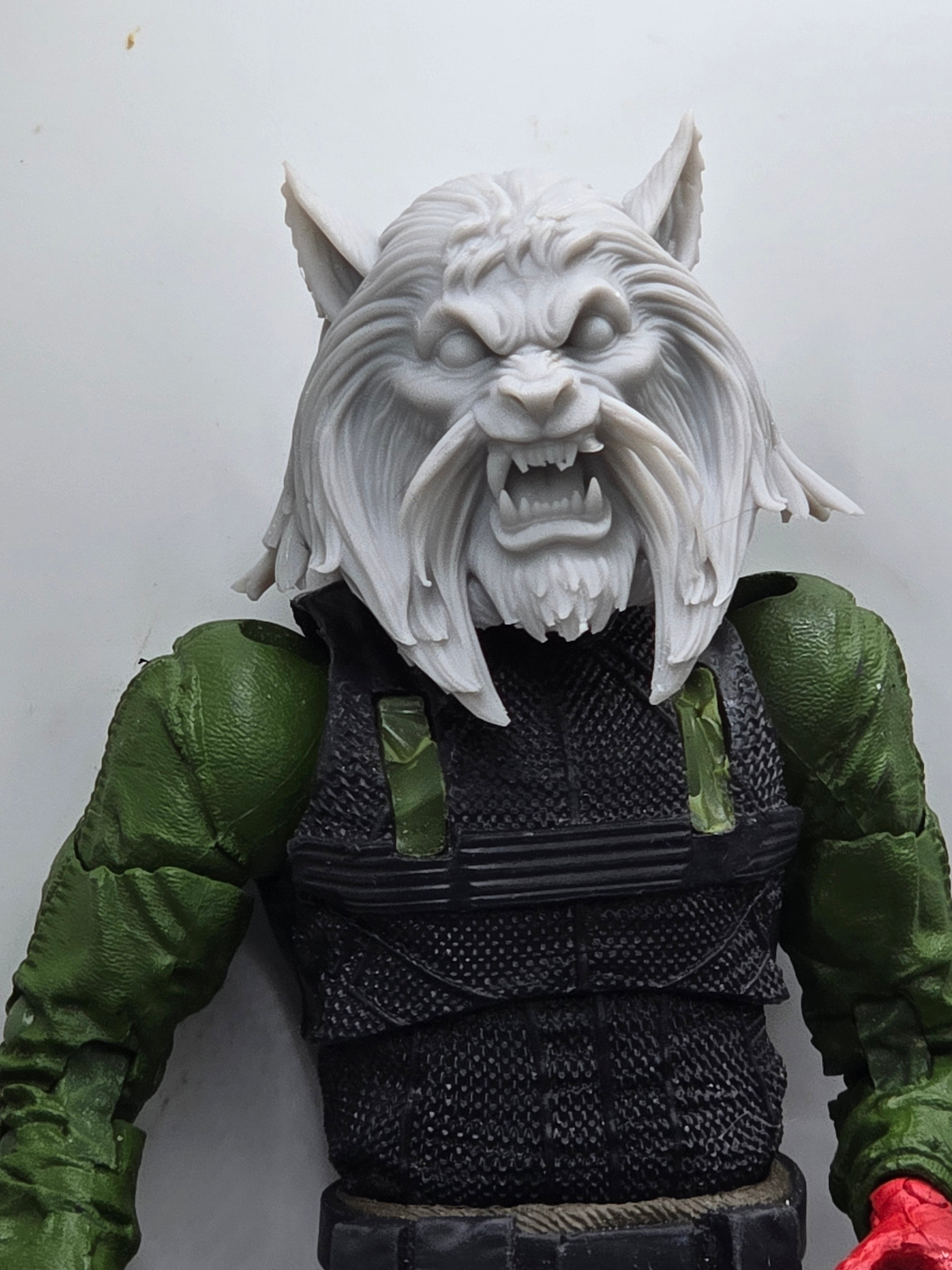Custom 3d Printed Classified Legends Compatible Comic Multiverse Thrillor Wolf Heads 1/12 1-10 1/18 Scale