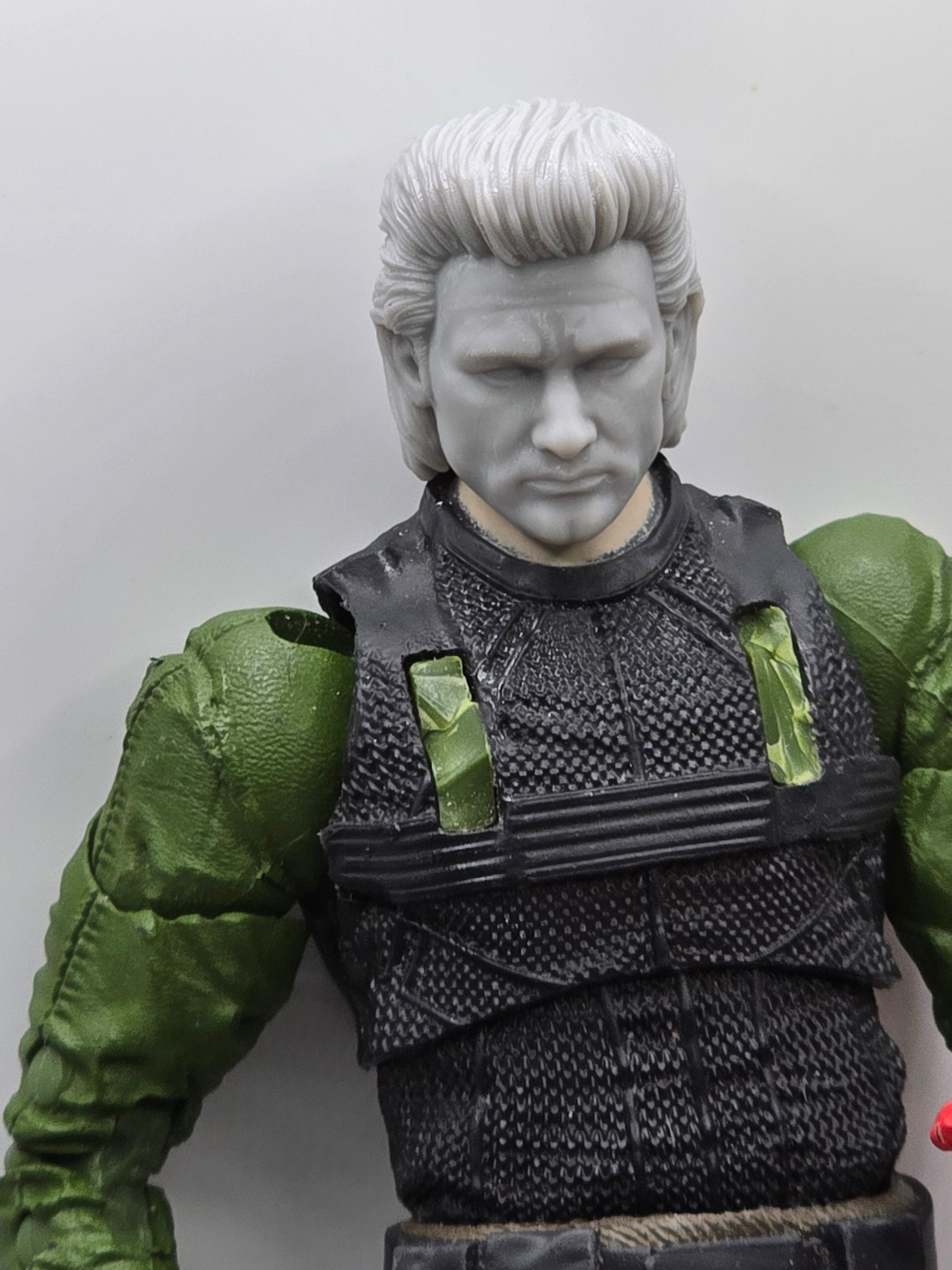 Custom 3d Printed Classified Legends Compatible Comic Multiverse Little China Russell Burton Head 1/12 1-10 1/18 Scale
