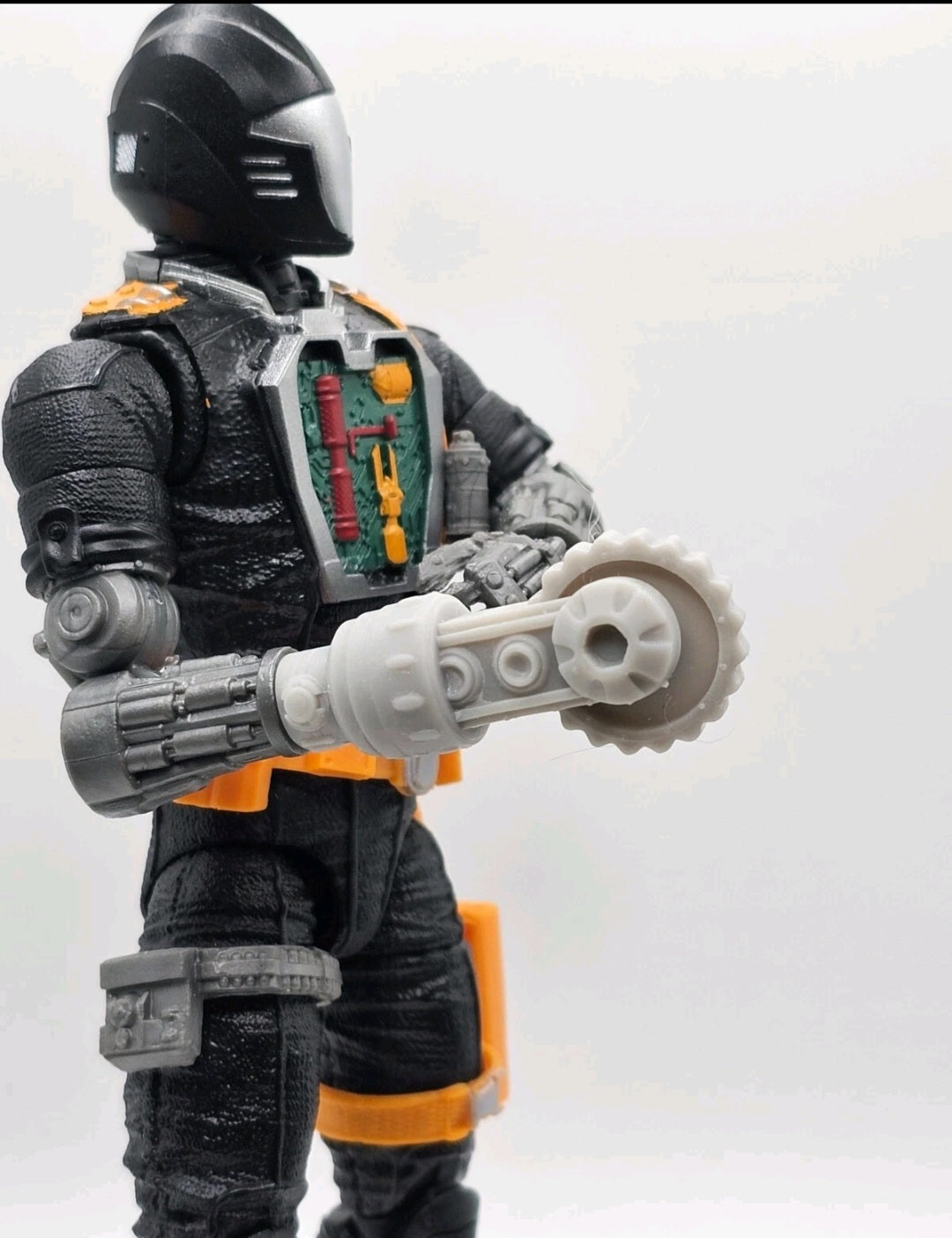 Custom 3d Printed Compatible Classified Legends Comic Multiverse Battle Android Accessory  1:12 6" Scale - Saw/Grinder Accessory