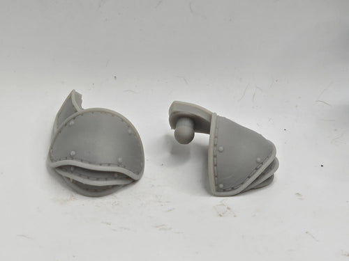 3d Printed Mythic Legions Scale Head 2.0 Dark Elf Pauldrons 1:12 6" Scale.