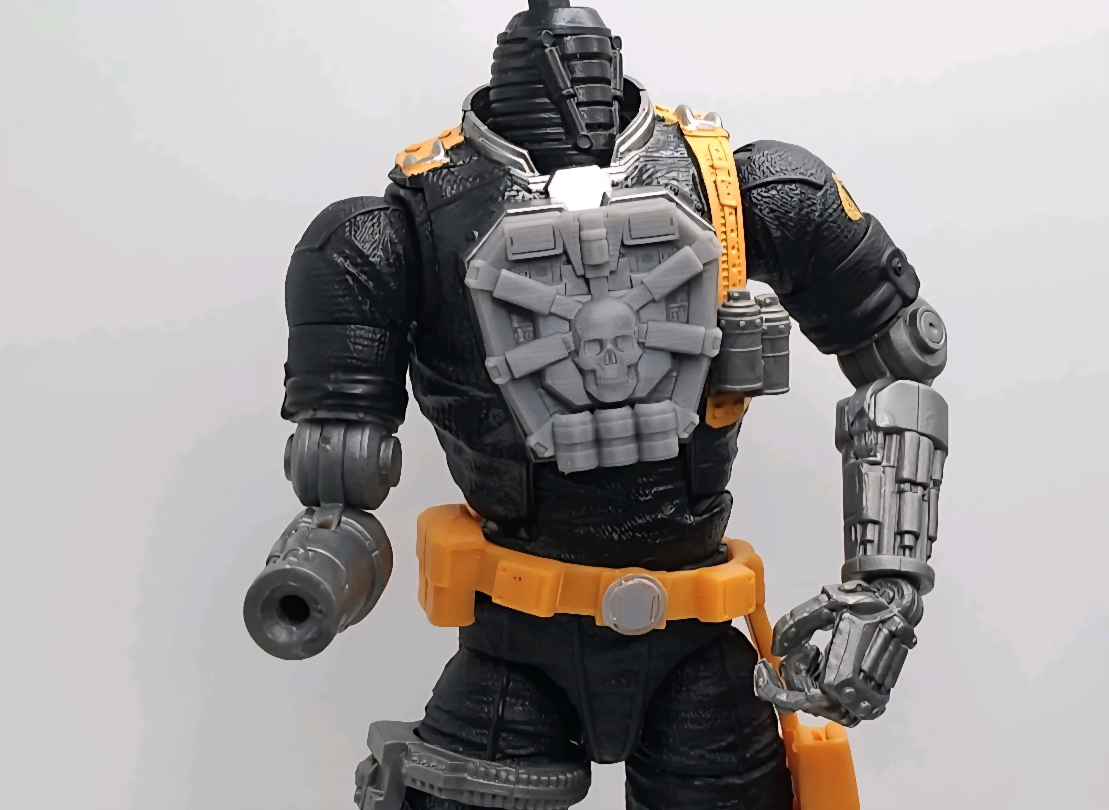 Custom 3d Printed Compatible Classified Legends Comic Multiverse Battle Android Accessory  1:12 6" Scale - Skull Chest Plate Accessory