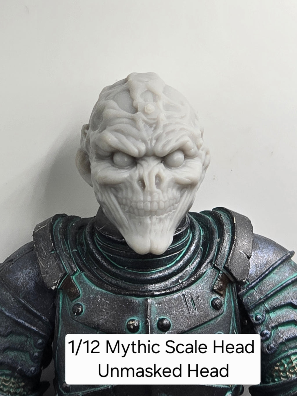 3d Printed Mythic Legions Scale Head 1.0 Unmasked Head  1:12 6" Scale.