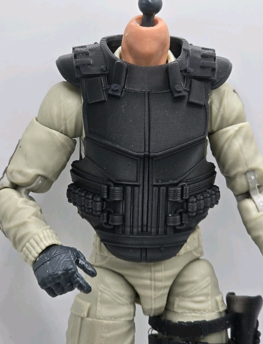 Custom 3d Printed Compatible Classified Legends Comic Multiverse White Skull Vigilante #3 Flexible Vest 1:12 6" Scale.