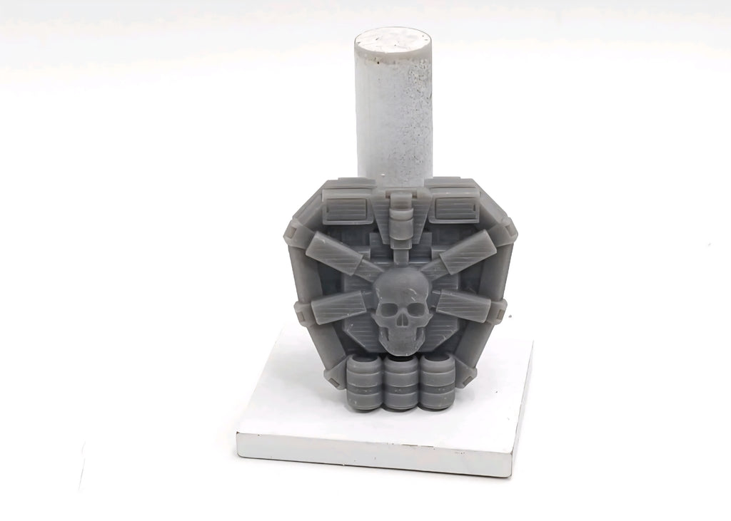 Custom 3d Printed Compatible Classified Legends Comic Multiverse Battle Android Accessory  1:12 6" Scale - Skull Chest Plate Accessory
