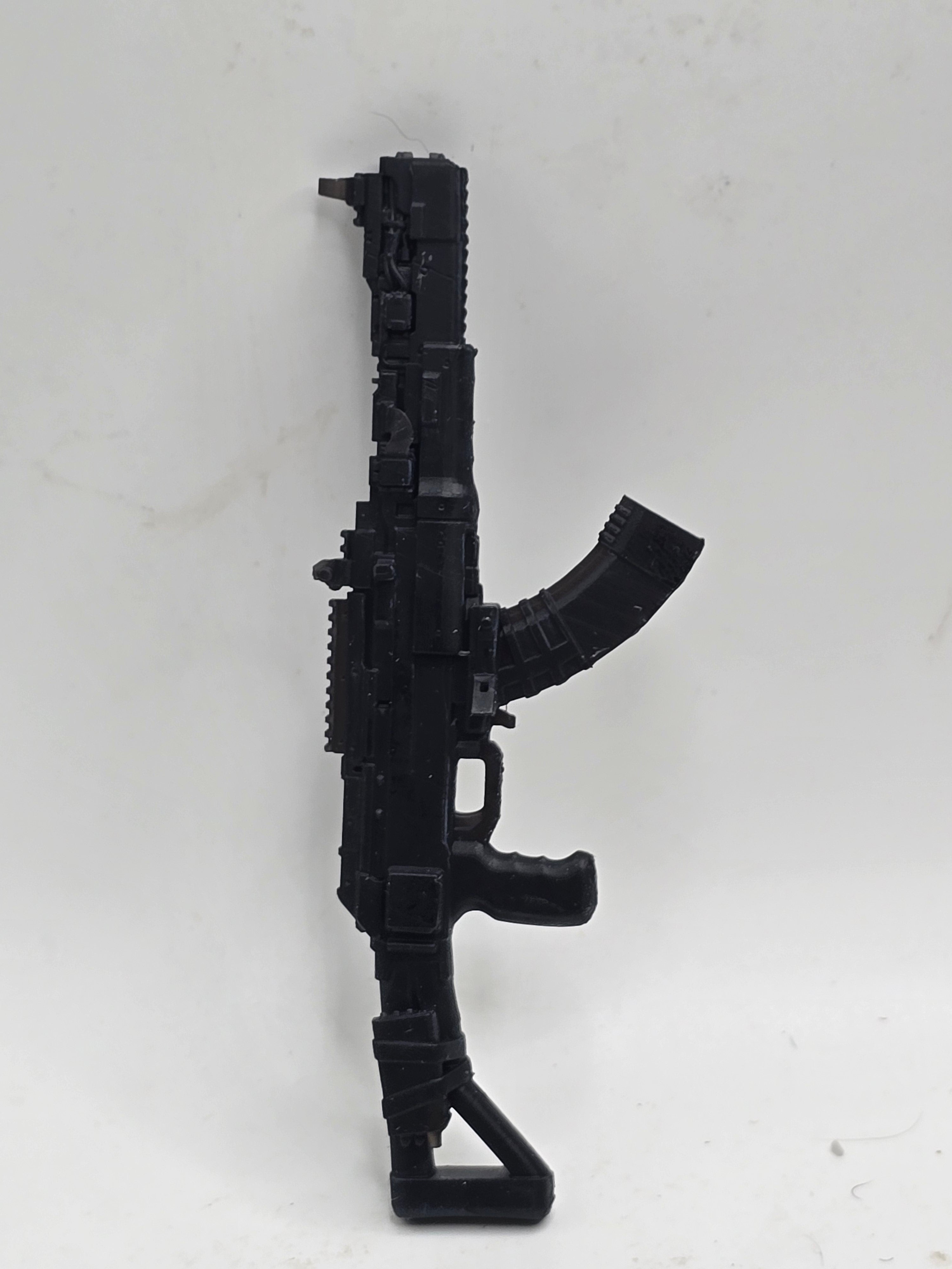 Custom 3d Printed Compatible Classified Legends Comic Multiverse Cyberpunk  Ak 47 Toy Gun  1:12 6" Scale.